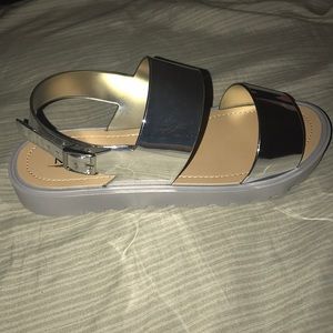 Silver sandals
